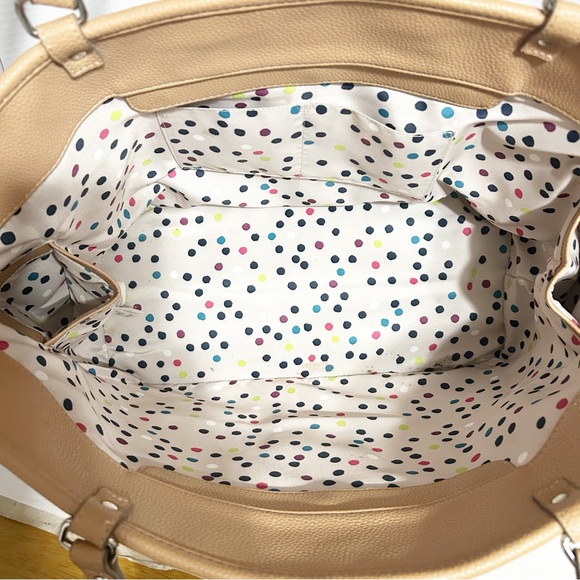 Thirty One Jewell Setter Tote / Shoulder Bag Cork Metallic Accents Faux Leather - Picture 11 of 16